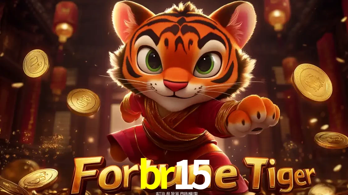 O carismático mascote do jogo de slot Fortune Tiger, um tigre fofo em pose de artes marciais, pronto para trazer sorte e multiplicadores de ganhos no cassino online br15.